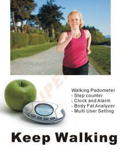 Digital Walking Pedometer with Body Fat BMI Analyzer  