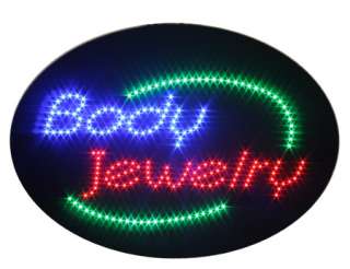 NEW Animated BODY JEWELRY Shop LED Light Neon Sign NR  