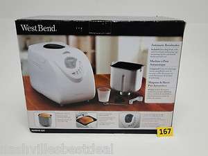 West Bend Automatic Breadmaker Makes 1 to 2 Pound Loaves 600 Watt 