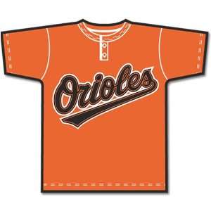  Orioles Orange Baseball Uniform Placket Jersey Sports 