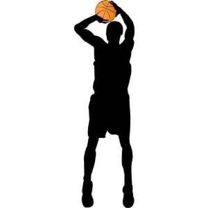  Basketball Player Silhouette   36H x 11W   Peel and 