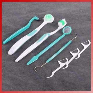   Care Tooth Brush Kit Floss Stain Tongue Picks Teeth Denticlean  