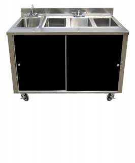 CONCESSION S/S PORTABLE 3 COMPARTMENT SINK + HAND SINK  
