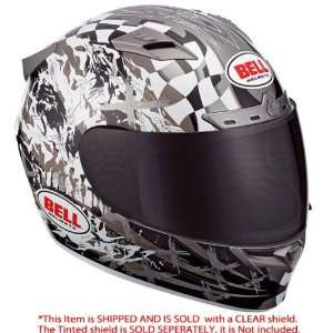  Bell Vortex Torn Silver Full Face Helmet Automotive