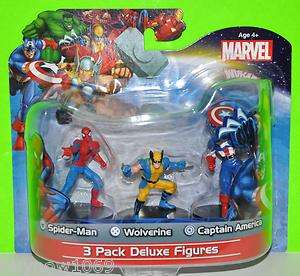   PK FIGURINES 4 SPIDERMAN CAPTAIN AMERICA CAKE TOPPERS AVENGERS WOLVE