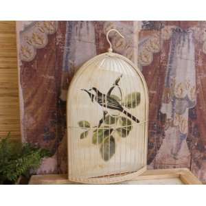   Cottage Chic Bird Cage Print Home Decor Wall Art