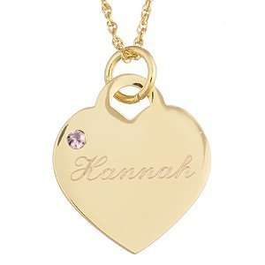   Birthstone Heart Charm Pendant   Personalized Jewelry Jewelry