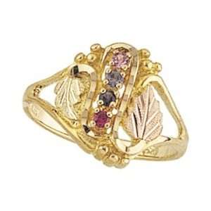 Black Hills Gold Mothers Ring   3 stones   G918 Jewelry