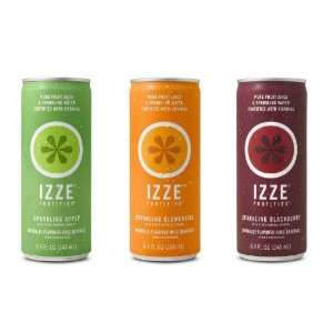 IZZE Fortified Sparkling Juice, 8 Apple, 8 Clementine, 8 Blackberry (8 
