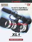 Canon XL 1, XL 1, XL1 Digital Camcorder Color Catalog Original