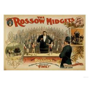  The Rossow Midgets Boxing Match Theatre Poster Giclee 