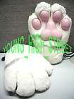 VICIOUS CAT MONSTER Fur PAW CLAW PAD Cosplay WHITE Color GLOVE 1pc 
