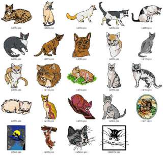 PETS / HOUSE CATS (4X4)   LD MACHINE EMBROIDERY DESIGNS  