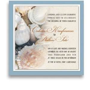  200 Square Wedding Invitations   Shell Fortune Office 