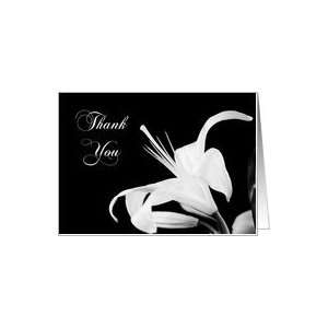 Bridesmaid Thank you   Black and White Lily Card Health 