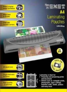 25 A4 Texet Laminator Pouches High Quality Laminating  
