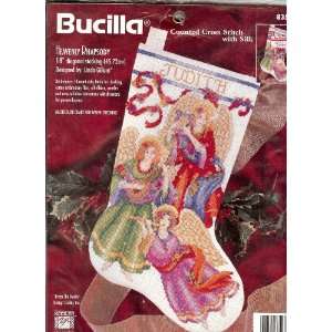 Bucilla Counted Cross Stitch Christmas Stocking Heavenly 