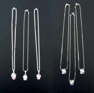 HELLO KITTY SILVER PLATED CHAIN NECKLACE ~ 7 DESIGNS  