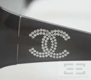 Chanel Black Round Frame Jeweled Monogram 6013 B Sunglasses  