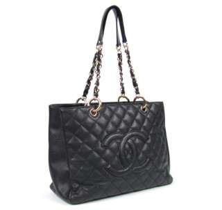 Chanel Grand Shopping Tote Quilted Caviar Handbag Bag  