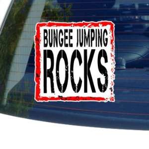 Bungee Jumping Rocks   Window Bumper Laptop Sticker