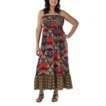 Juniors Plus Size Pure Energy Red/Brown Sleeveless Maxi Dress 