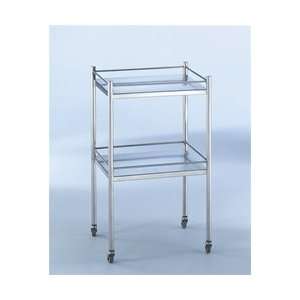  Stainless Steel Utility Table with 4 Sided Guard Rail 