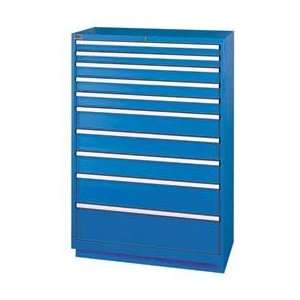  Lista® 10 Drawer Shallow Depth Cabinet   Blue, No Lock 