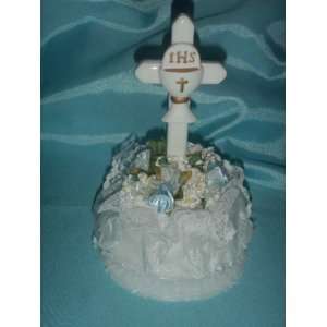  Communion Cake Top Decoration Centerpiece Cross with IHS 