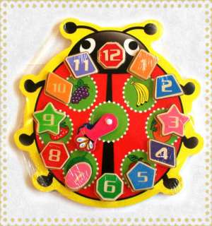 Children Clock Learning Wood Puzzle Educational Toy DISCOUNT SALE 