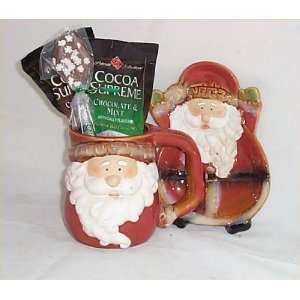   Basket Cocoa Mug Spoon Rest Chocolate Covered Spoon Hot Cocoa 5 Pc