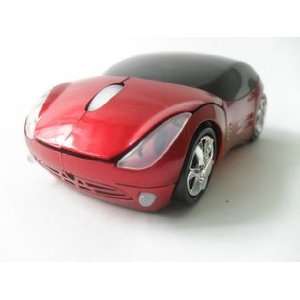  Cool Red Car Shaped Wireless Optical Mouse Electronics