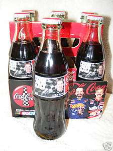 1998 Jeff Burton Coca Cola Coke Racing Nascar Bottles 6 pack  
