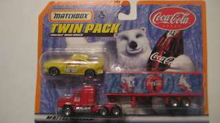 MATCHBOX COCA COLA Twin Pack   Yellow Car & Mack Truck  