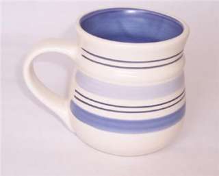Pfaltzgraff Rio Blue Stripes Coffee Tea Mug Stoneware  