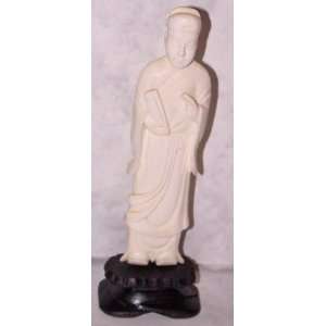  Vintage Genuine Carved Ivory Geisha Statue