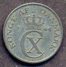 DENMARK COIN, 5 ORE,1944 YEAR  