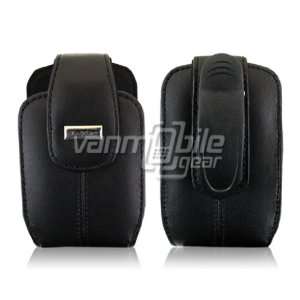  BLACK LEATHER POUCH CASE + CAR CHARGER for LG VORTEX 