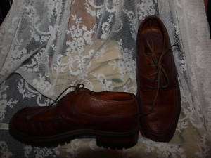 COLE HAAN BROWN RUBBER SOLE OXFORD LEATHER SHOES 7N  