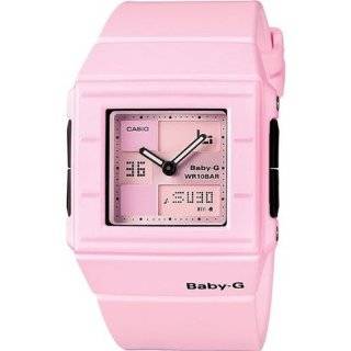 Casio Womens Baby G BGA200 4E2 Pink Resin Quartz Watch with Pink Dial