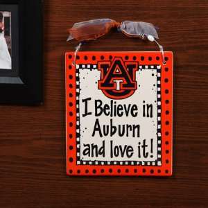    Auburn Tigers 8 x 8 Ceramic Tile Sign