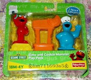 Sesame Street Elmo & Cookie Monster Play Pack Figures  