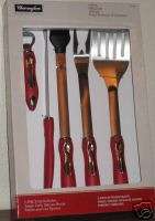 Red Kitchen Charmglow 5 Piece BBQ Grill Cooking Tools  