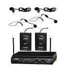   Dual Channel Headset & Lavalier Wireless Microphone System Cordless