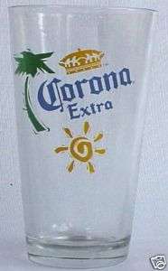 Corona Extra Mexican beer, brewery pint glasses, set of 4  