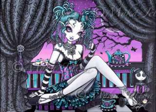 Couture Faerie PRINT Gothic Fairy Tea Party Art MAKAYLA  