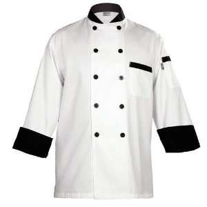  Chef Works BBTR Dijon Basic Chef Coat, White, X Small 