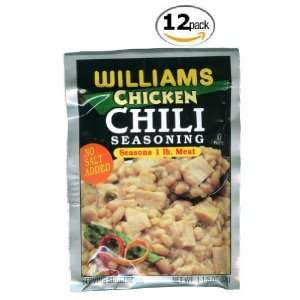 Williams Chicken Chili Seasoning Mix   12 Pack  Grocery 