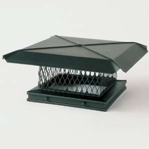   Black Galvanized Steel Single Flue Chimney Cap with