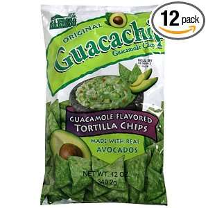   , Guacamole Flavored Tortilla Chips, 12 Ounce Packages (Pack of 12